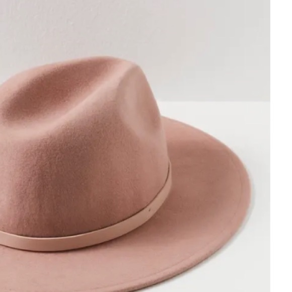 NWOT HOST PICK 🎉🎉Free People Wythe Leather Band Felt Hat - COLOR  Dusty Pink - Picture 3 of 5